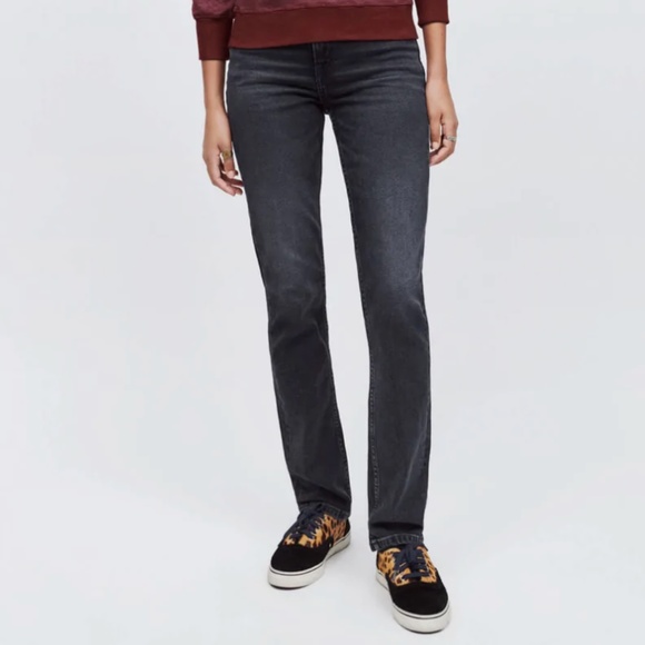 Re/Done NWT Washed Black Comfort Stretch 70s Straight Denim Jean - Picture 1 of 15